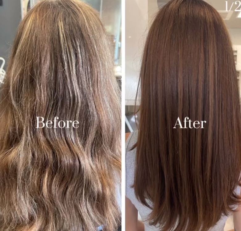 Layered women's haircut styled with soft waves
